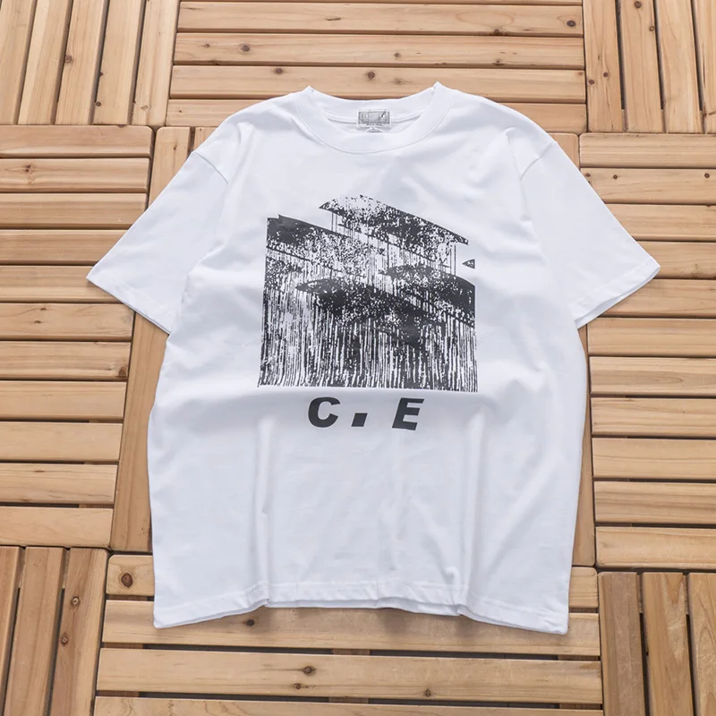 Graphics Classic Logo Print CAV EMPT C.E T Shirt Men Women Black White Tee Top Hip Hop Oversized CAVEMPT T Shirt With Tags