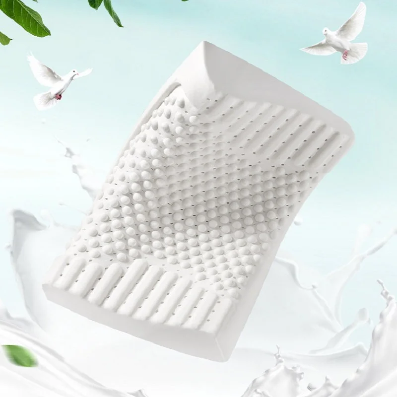 Talalay-High Antibacterial Natural Latex Pillow, Orthopedic Neck Support, Cervical Vertebra, Neck Care, Beding Large Sleepers