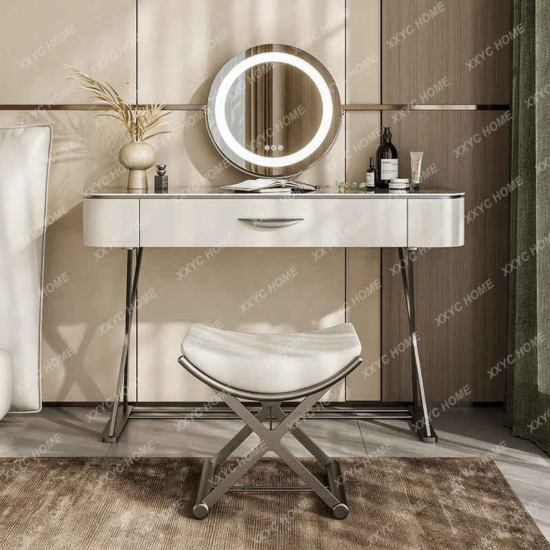 XX minimalist light luxury rock slab bedroom modern minimalist creative Internet celebrity dressing table