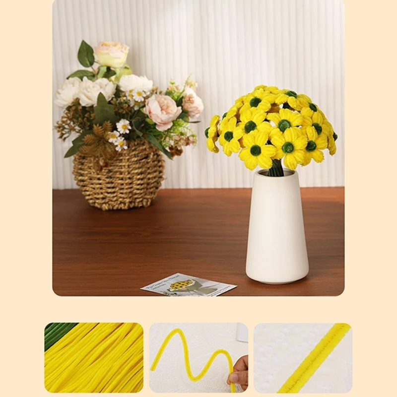 

Уборщики труб ремесленные принадлежности для очистки труб цветочные набор шениллеса стебля Diy Цветочный букет набор для проекта