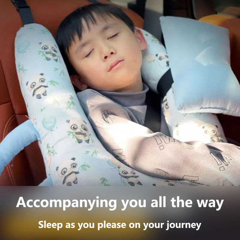 Dual-Purpose Breathable Cotton Car Sleeping Pillow for Adults And Children Washed Neck Pillow Car Interior Supplies