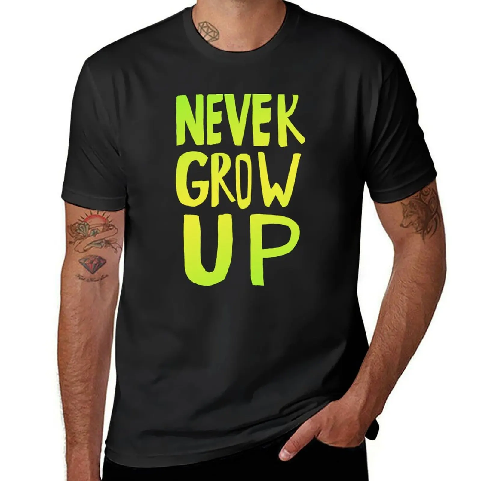 Never Grow Up III T-Shirt sublime Short sleeve tee oversized t shirts for men