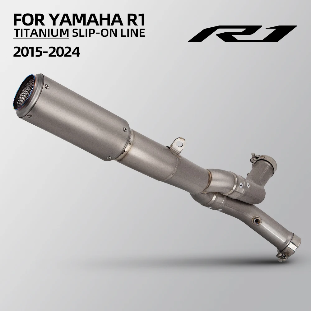 slip on line for YAMAHA YZF R1 MT10 2015-2024 Project CR-T racing Pit Bike Motocycle Exhaust System Full Titanium Pipe muffler