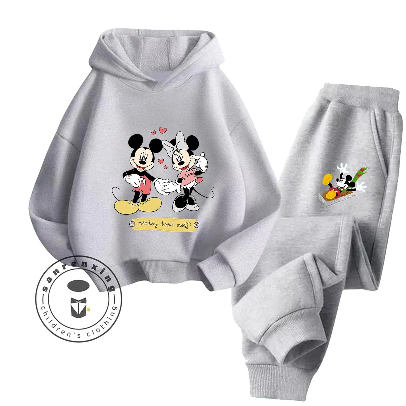 

2D New Hot Sale Mickey Mouse Cartoon Printed Hoodie Set 2025 Fashion For Children Teenagers Boys Girls Casual Autumn Winter