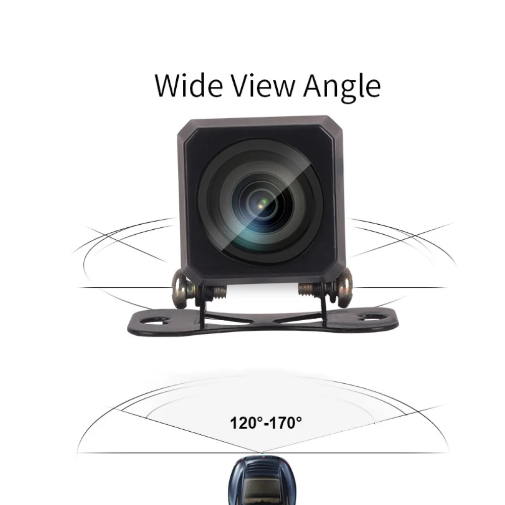 KQQ 1080P AHD Rear Camera 4 Pin 2.5mm Jack Reverse Image Cam Only for Dash Cam Carplay Support CVBS CVI TVI Format