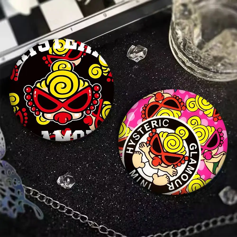 high quality H-Hysteric M-Mini brand New  Brooches Soft Button Pin Funny Silly Gnarpy on A Skateboard Meme Badge Gamer Gifts
