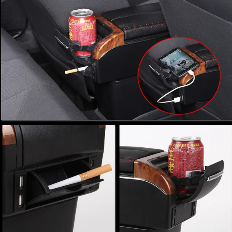 New For Nissan LIVINA Handrail Car Liwei Handrail Double open armrest box Large Space Dual Layer USB Charging