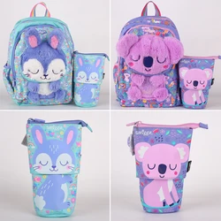 Australia smiggle purple koala purple rabbit series schoolbag student kawaii backpack pencil case meal bag pencil case gift