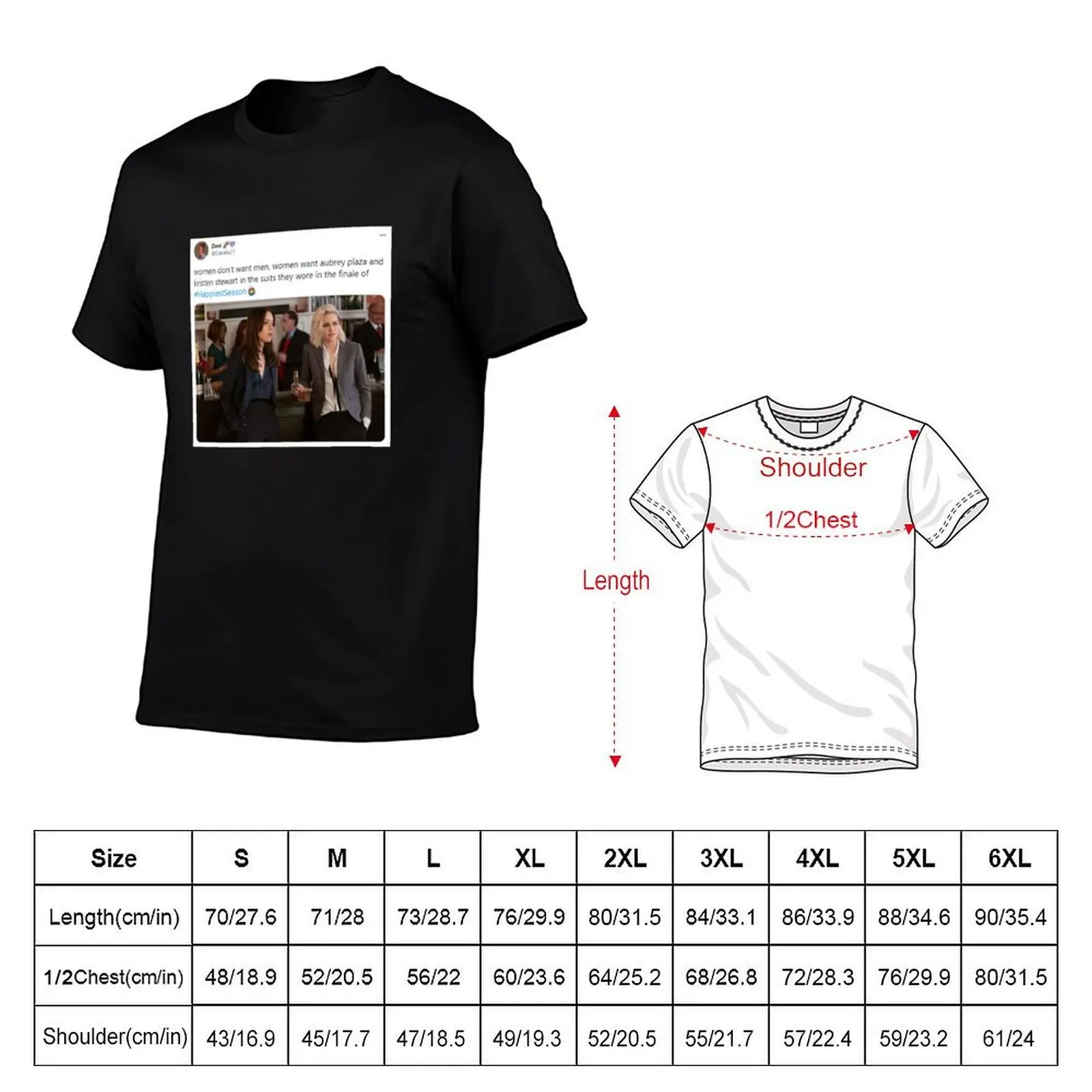 Riley&Abby Happiest Season T-Shirt summer tops Funny t-shirt clothes for men