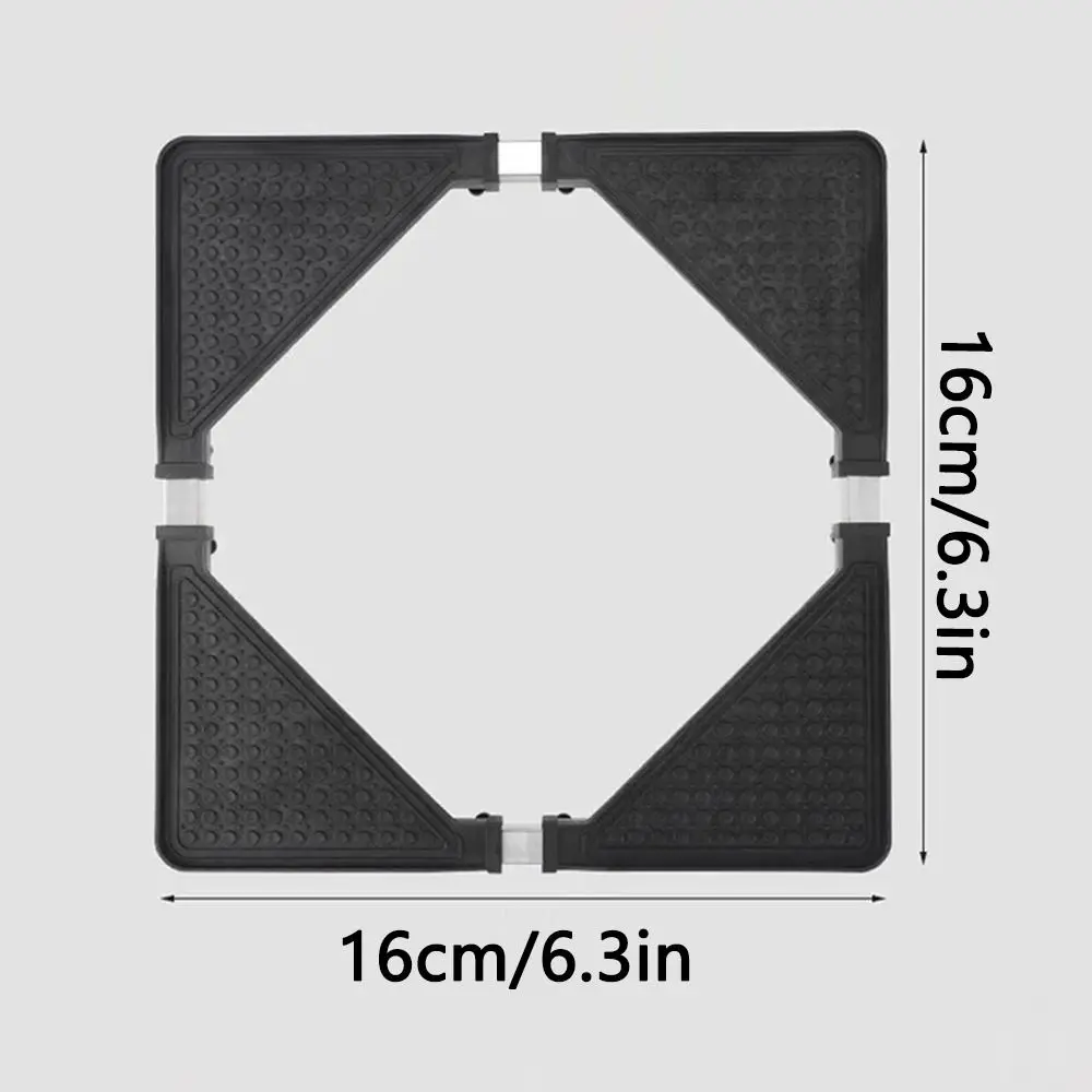 Adjustable Universal Wheel Mobile Rack 4 Locking Wheels Noise Reduction Washing Machine Holder Retractable Non-slip