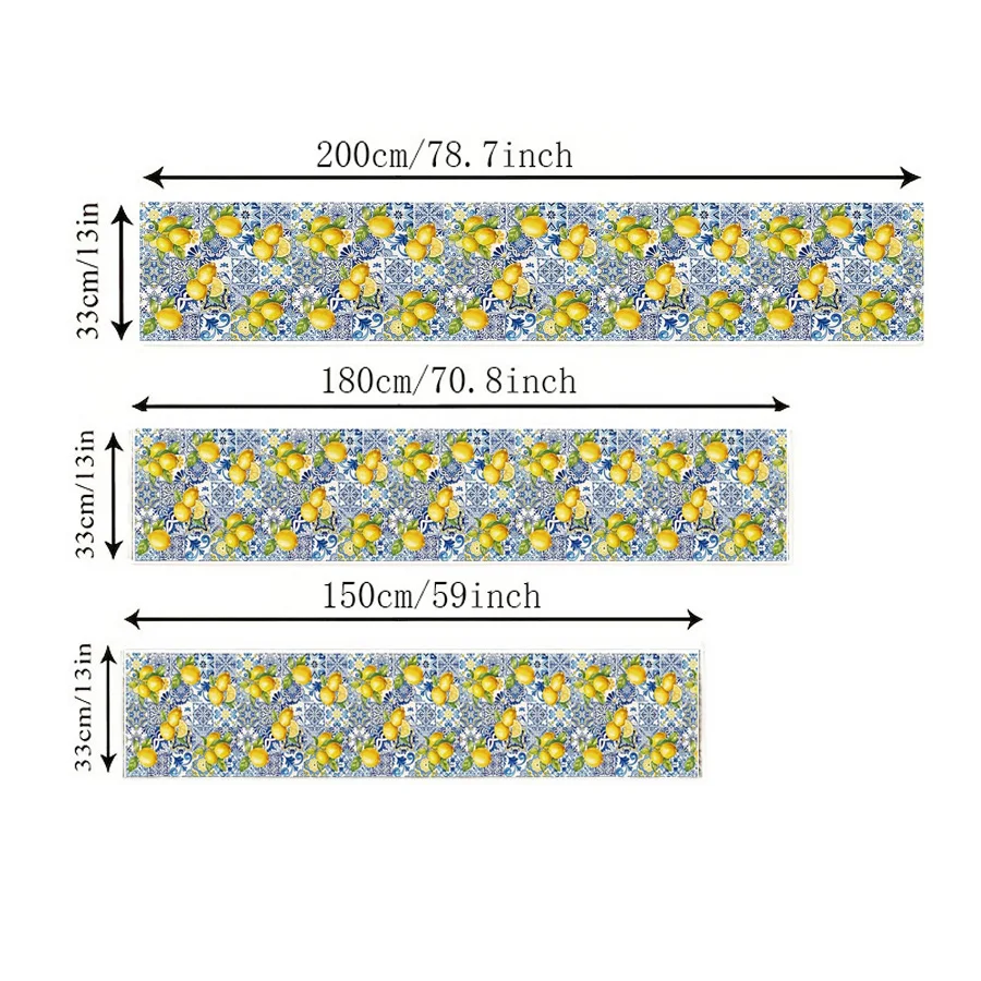 Runner da tavolo estivo in lino con piastrelle di limone, decorazioni per feste, riutilizzabili, cucina, tavolo da pranzo, runner, decorazioni per matrimoni