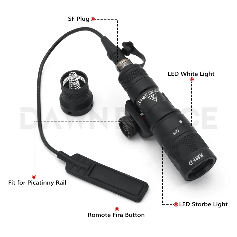 Imagem -04 - Led Light Saída Infravermelha ir com Interruptor de Pressão Remoto Arma Scout Light Rifle Hunting Trilho 20 mm M300v ir