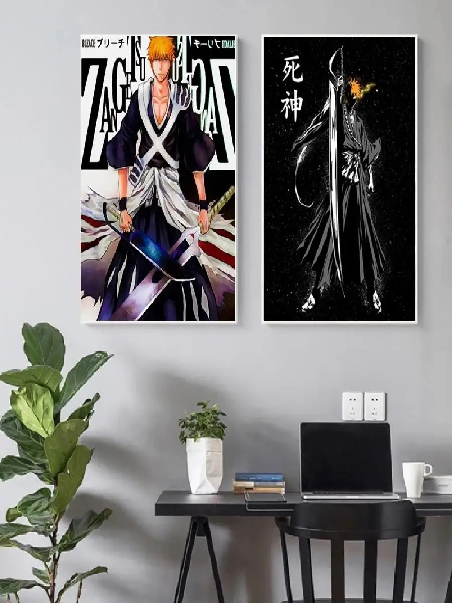 Japanese Anime Wall Art  BLEACH Canvas Painting of Kurosaki  Posters  Prints for Living Room Boys Bedroom Home Decoration  Perfe