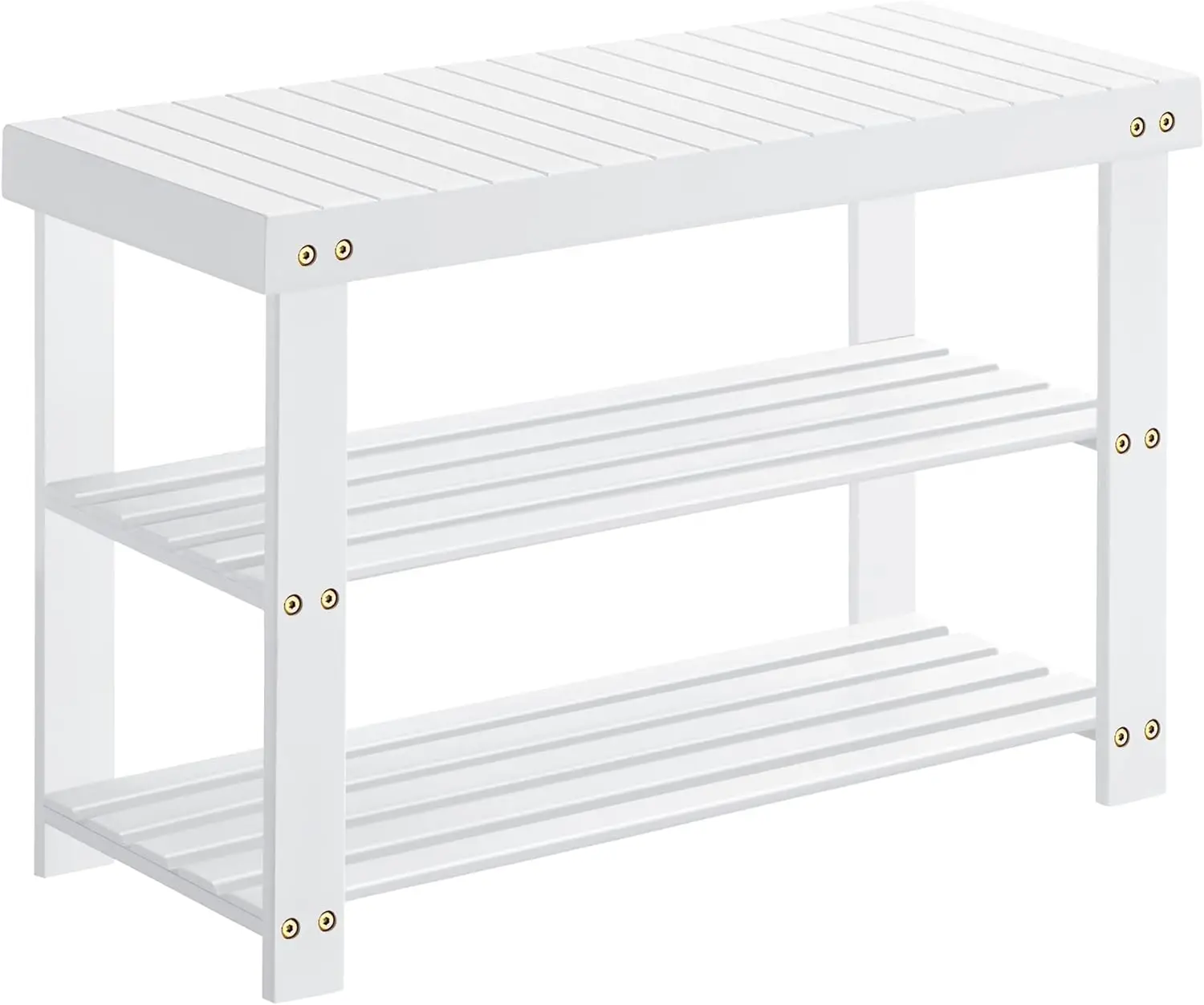 

Shoe Rack Bench, 3-Tier Bamboo Shoe Storage Organizer, Entryway Bench, Holds Up to 286 lb, 11.3 x 27.6 x 17.8 Inches