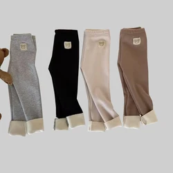 1pcs Autumn Winter Girls Leggings Baby Plush Pants Kids Thermal Pants Children Fashion Korean Version Trousers Casual Bottoms