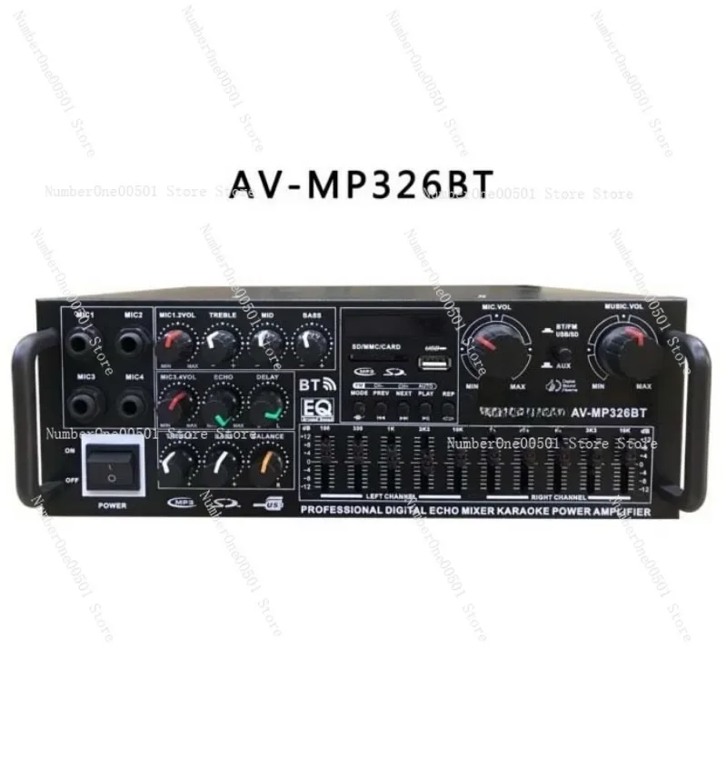 AV-MP326BT Bluetooth USB Player Amplifier with Display Remote Equalizer Professional