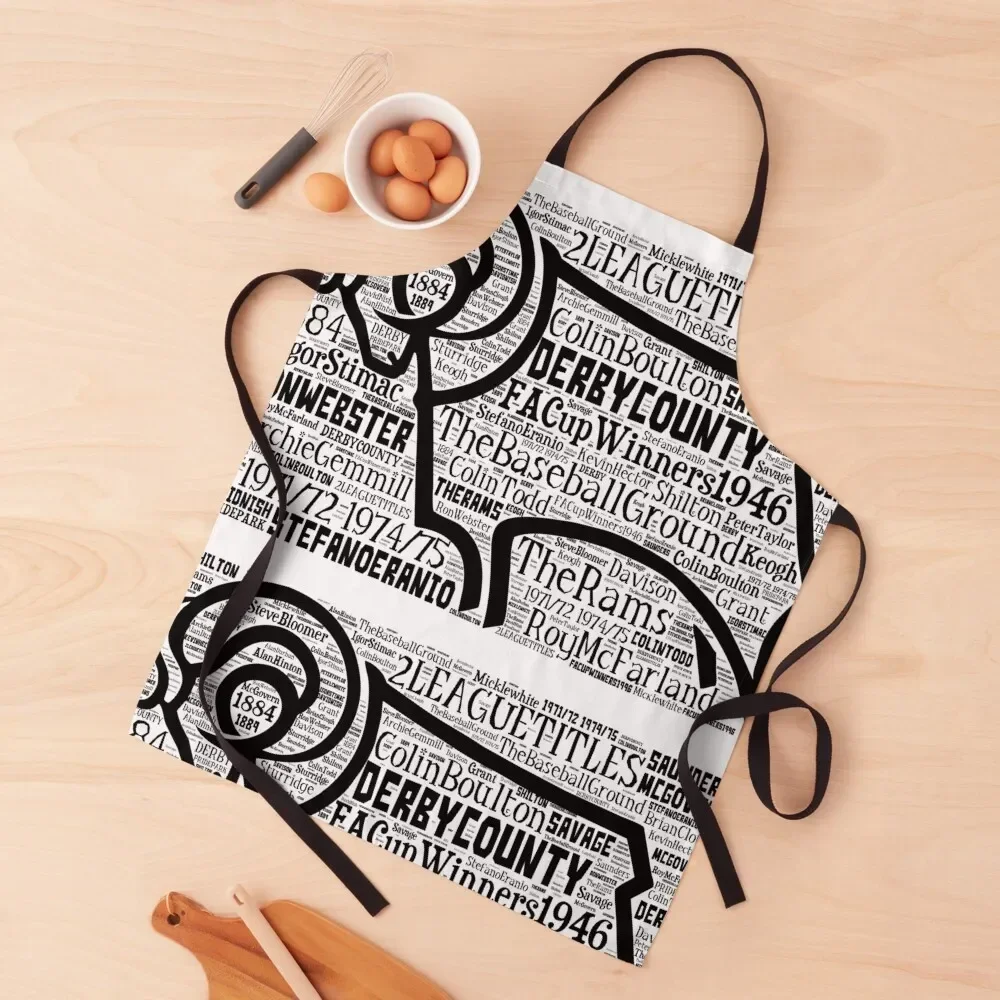 Derby County Club Crest 2 Apron For Nail Stylist Waterproof Kitchen Woman Chef Accessories women's work Apron