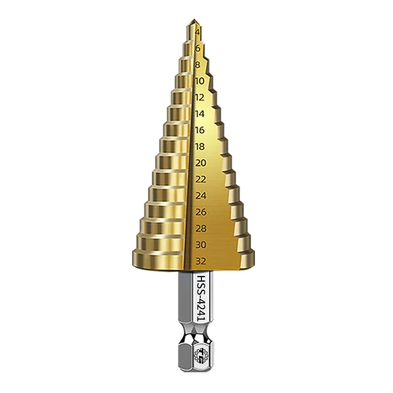 Titanium Coating Step Broca para Metal com dureza HSS