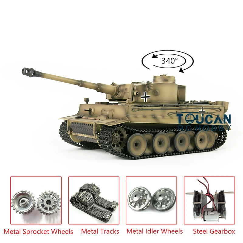 

Металлическая версия 1/16 HENG LONG 7,0, немецкий радиоуправляемый танк Tiger I 3818 TH17265-SMT4
