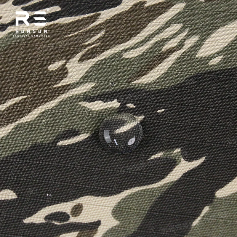 65% Polyester 35% Cotton  Black Tiger Pattern Ripstop Camo Fabric TC6535 Tactical Uniform Use Hot Sale Ripstop Fabric in Stock