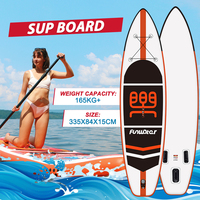 FunWater Inflatable Stand up Paddle Board 335cm X 64cm X 15cm Surfboard Max Load 330 Lbs with Accessory Paddle Board Surfing SUP