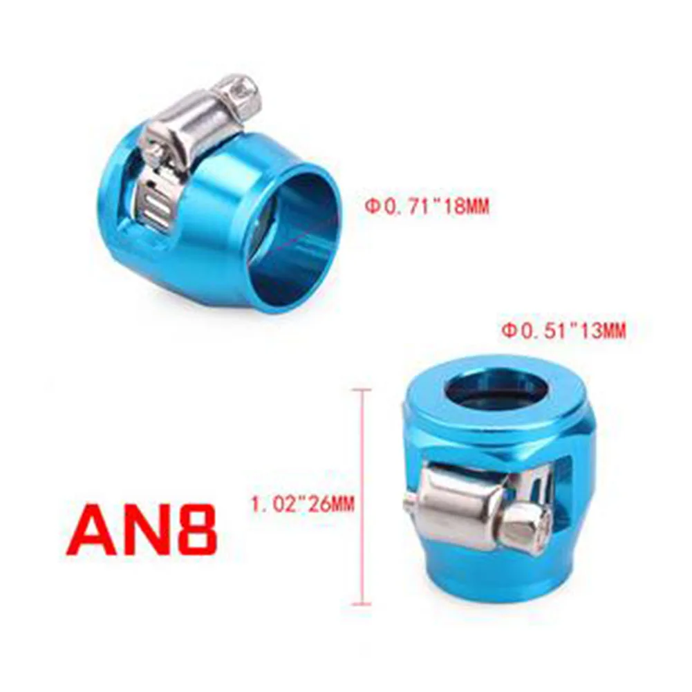 

Зажимы для труб из алюминиевого сплава, сетчатый шланг, черный фитинг AN8, различные цвета, прямая замена, недеформируемый прочный материал