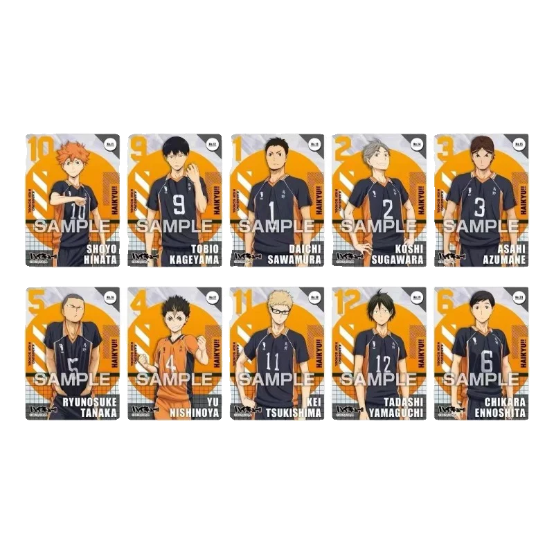 Haikyuu!! Tarjeta Hinata Shōyō Kageyama Tobio Personaje de anime japonés Tarjetas periféricas Edición limitada Colección preciosa Regalos