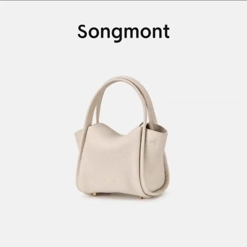 

Songmont YuanBao Mini Bag Genuine Leather Grain Texture Magnetic Closure Protective Metal Feet Luxury Elegant with Gift Box