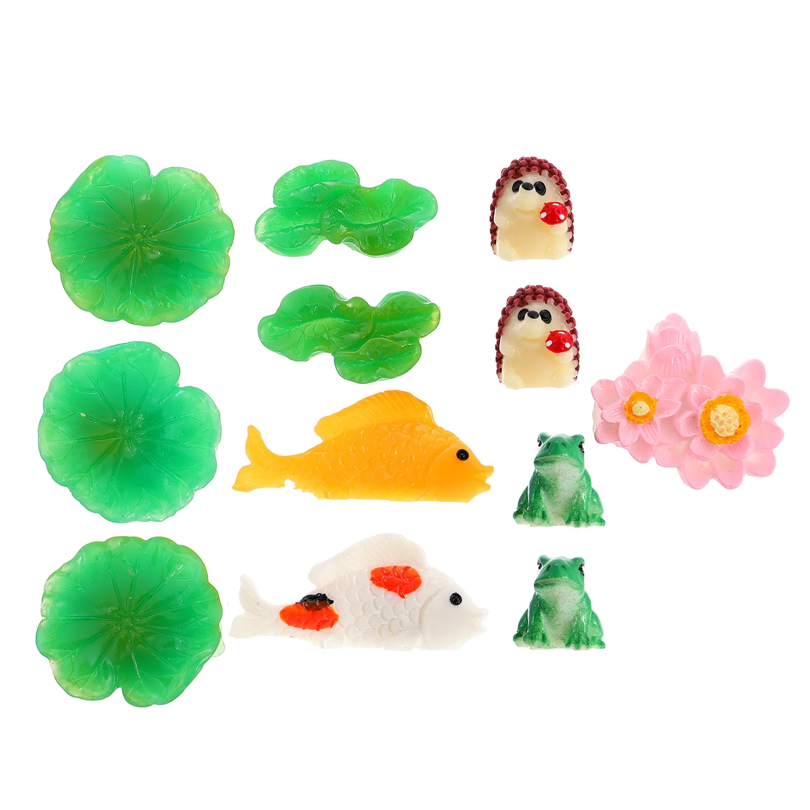 

1Set Frog Resin Aquarium Decor Realistic Lotus-Leaf Fish Tank Adornment Natural Atmosphere Garden Outdoor Aquarium Decor