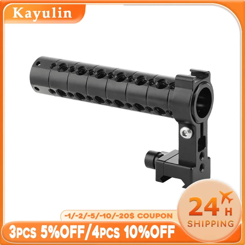 Maniglia per impugnatura per fotocamera Kayulin Maniglia per formaggio Nato con pattino freddo Maniglia superiore per fotocamera DSLR a sgancio rapido per accessori per studio fotografico