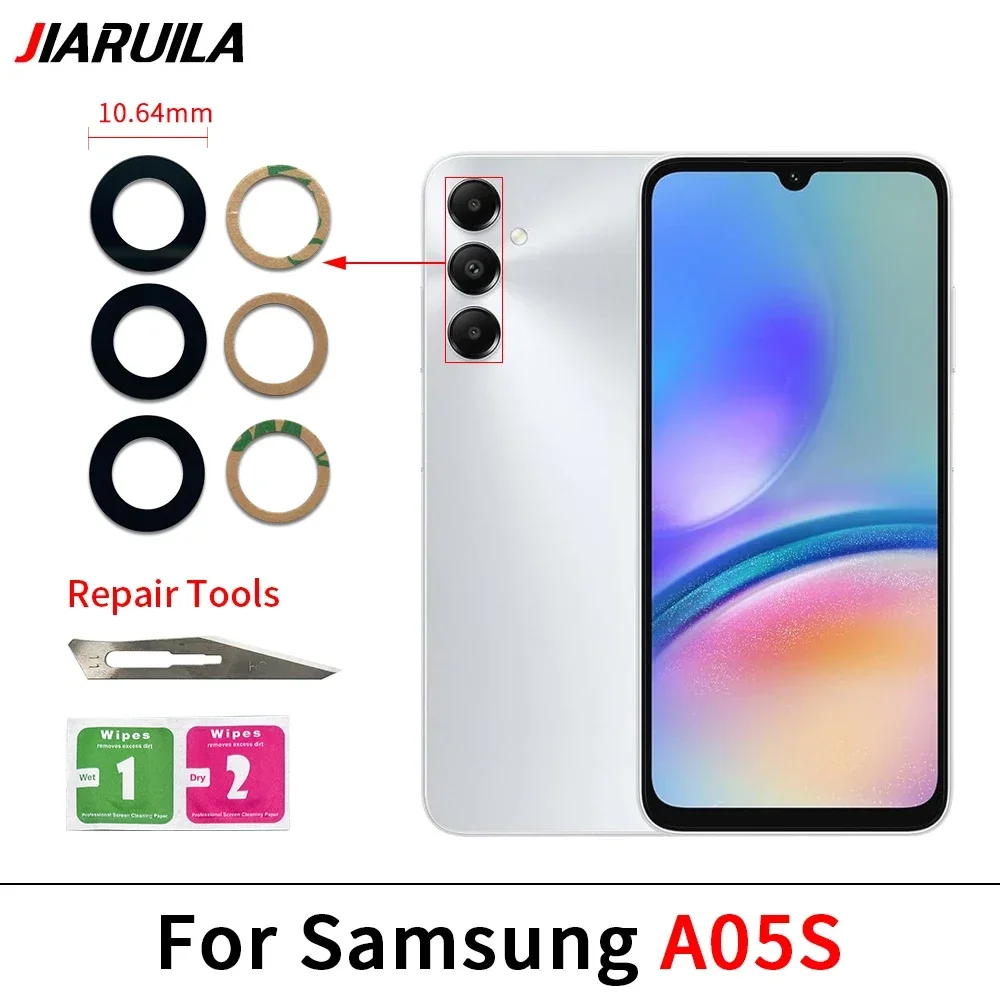 NEW Rear Back Camera glass Cover Lens With Glue Adhesive For Samsung A03 A05 A05S A13 A14 4G A15 A25 A35 A52 A55 5G