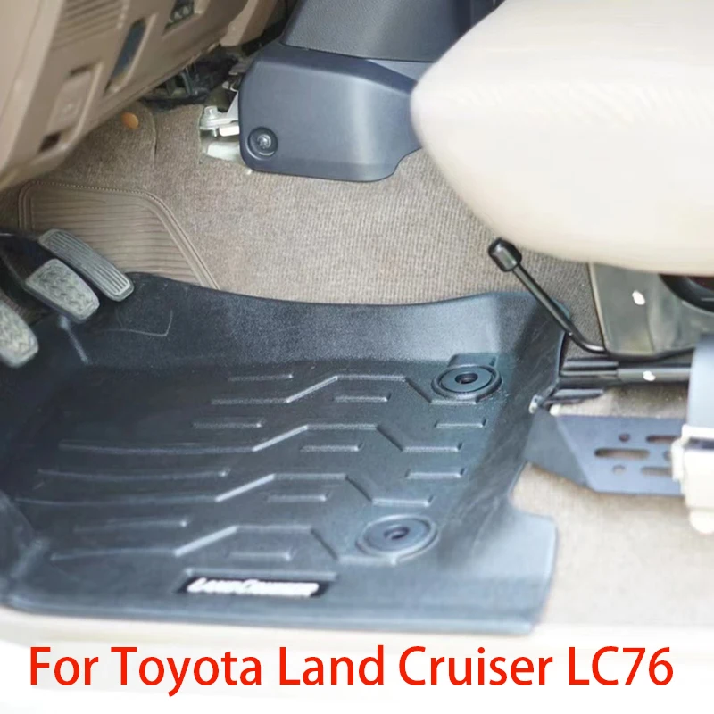 Car Floor Mat For Toyota LC76 Land Cruiser Carpet Water Proof Mats FJ76 Cruiser Accessories Interior Modification