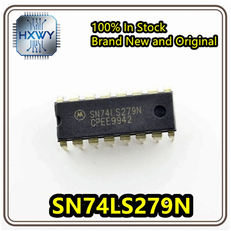 (10/50 pieces) SN74LS279N 74LS279 DIP-16 Four Basic RS Flip-Flop Integrated Circuits, Brand New Original Stock, Electronic