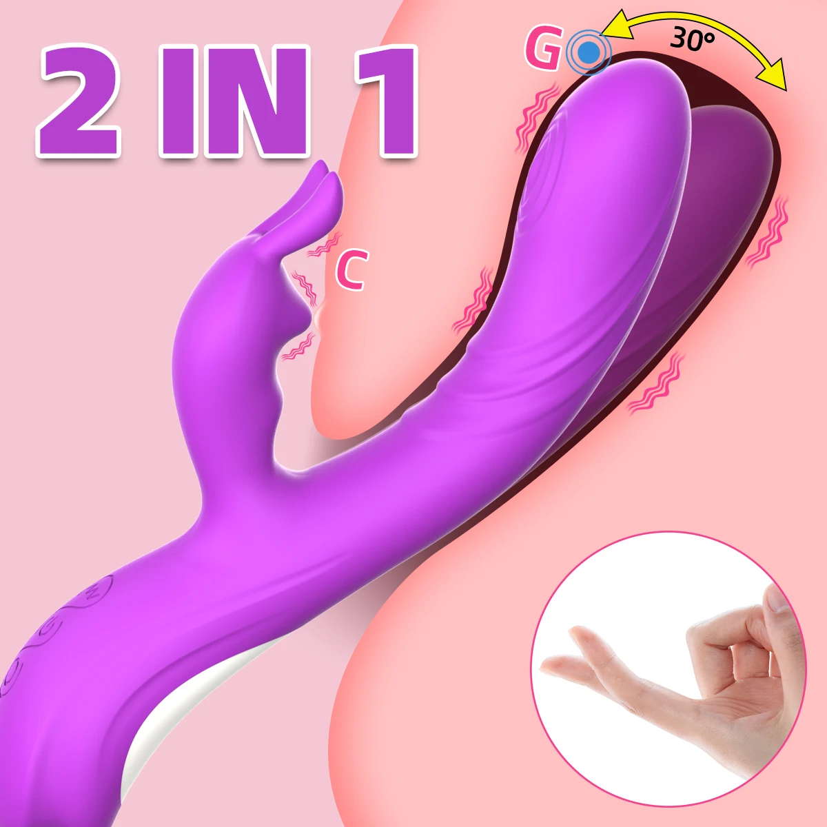 

Rabbit Vibrator Female G Spot Clitoris Stimulator Finger Vibrator Flapping Vibrating Dildo Vibrator Vagina Massage Adult Sex Toy