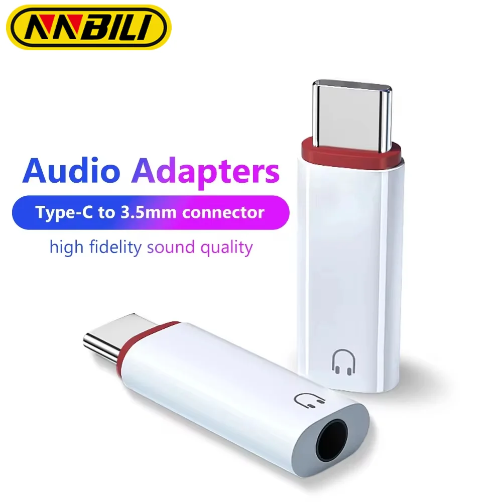 NNBILI Type c To 3.5mm Earphone Adapter 3.5 Jack USB C Audio Converter for iPhone 15 Samsung USB C to 3.5mm Headphone Connector