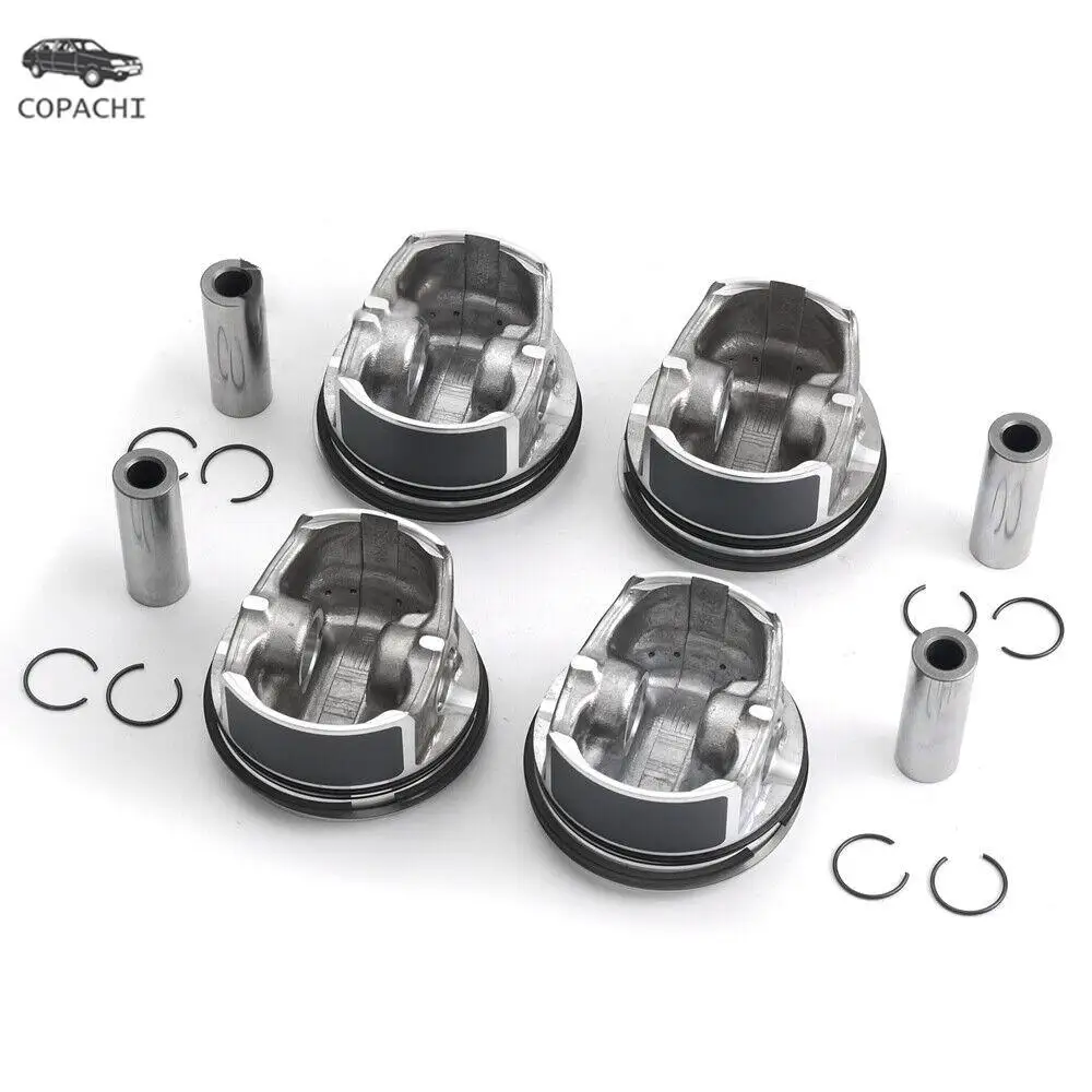 

4Pcs Car Engine Pistons&Rings Set Φ82mm STD 2710305017 2710300324 For Mercedes-Benz W204 W212 C200 C250 E250 CGI 1.8T