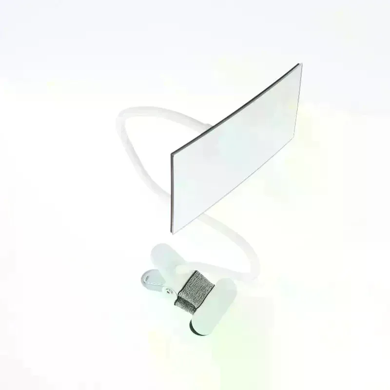 360° Rotating Eyelash Extension Mirror White Metal Stem Convex Clip-On Mirror Lash Lifting Magnifying Makeup Mirror Beauty Tools