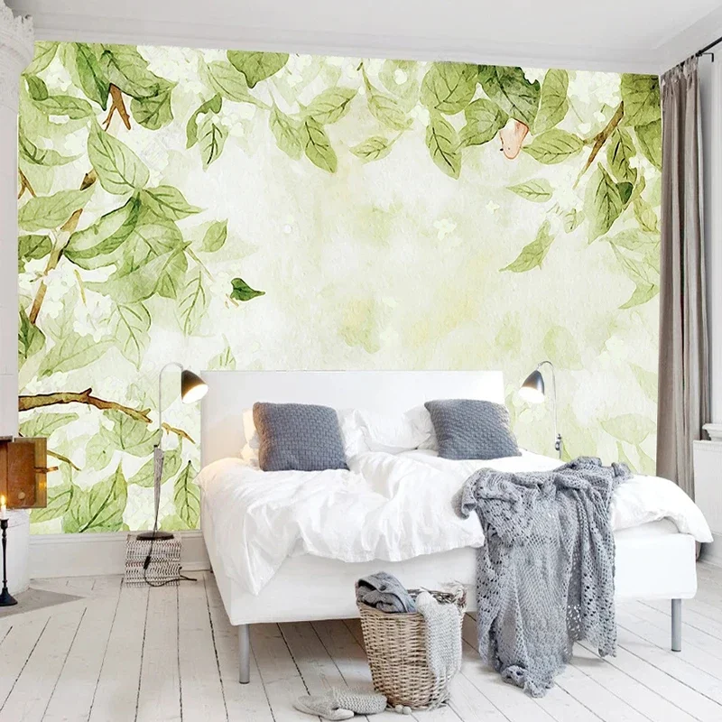 Modern Simple Small Fresh Foliage Forest Mural 3D Wallpaper Living Room TV Sofa Bedroom Home Decor Wall Cloth Papel De Parede 3D