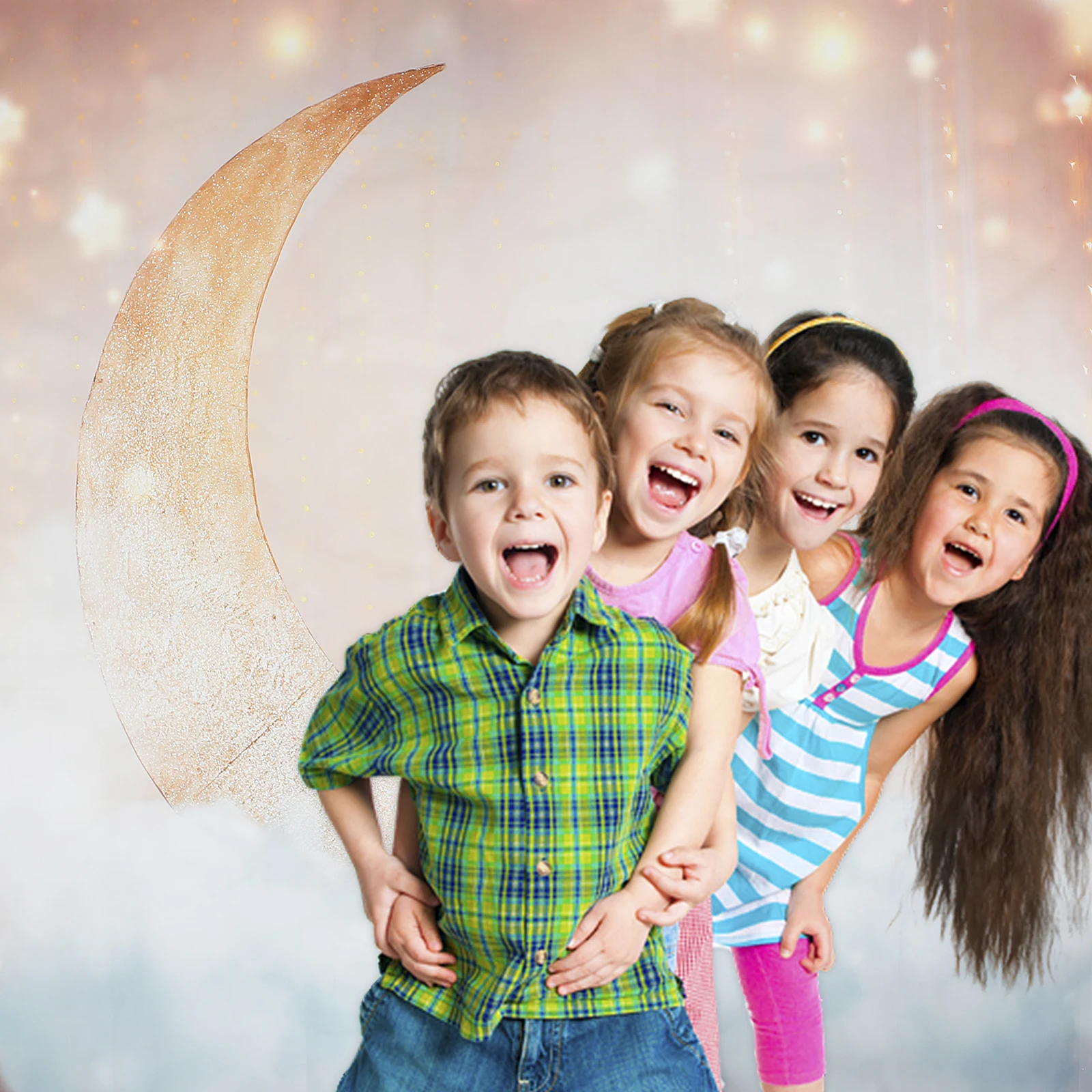 

Elegant Photography Backdrop Moon Scene Background Cloth Simple Layout Decor Prop Fabric Reusable Studio Supplies Set