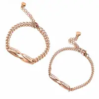 Bracelet gravé personnalisé en acier inoxydable, souvenir de couple, bijoux à la mode pour fixe, 10 pièces 3