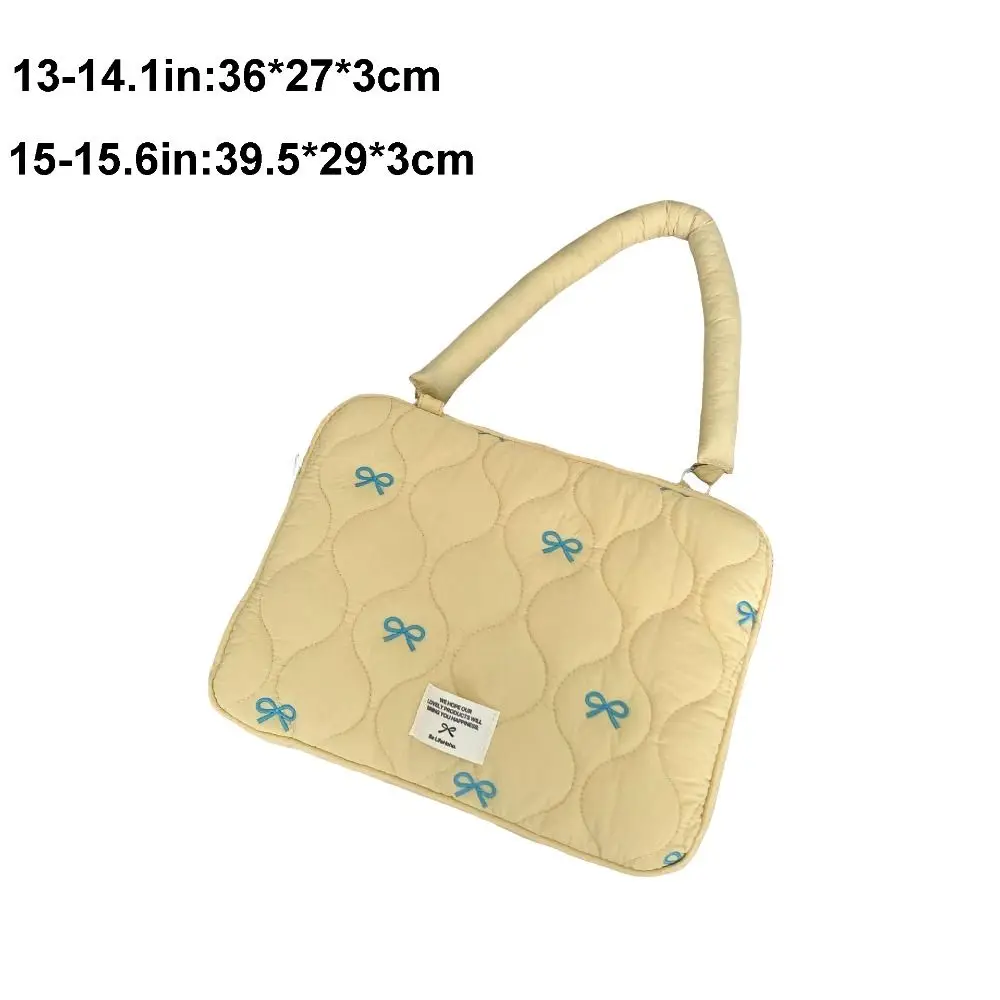 New 13-15.6inch Laptop Shoulder Bag Bowknot Shockproof Tablet Sleeve Case Large Capacity Multifunctional Laptop Handbag
