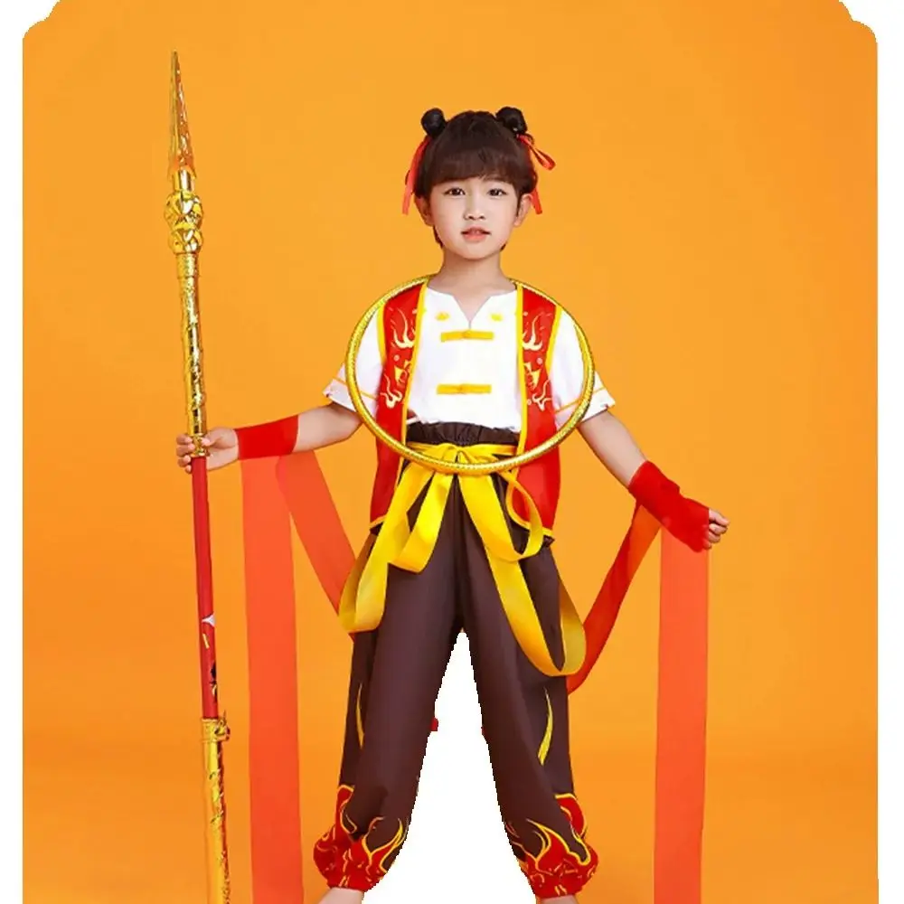 

Nezha Cosplay Dress Children's Suit Magic Child Festival Flash Cartoon Costume Halloween