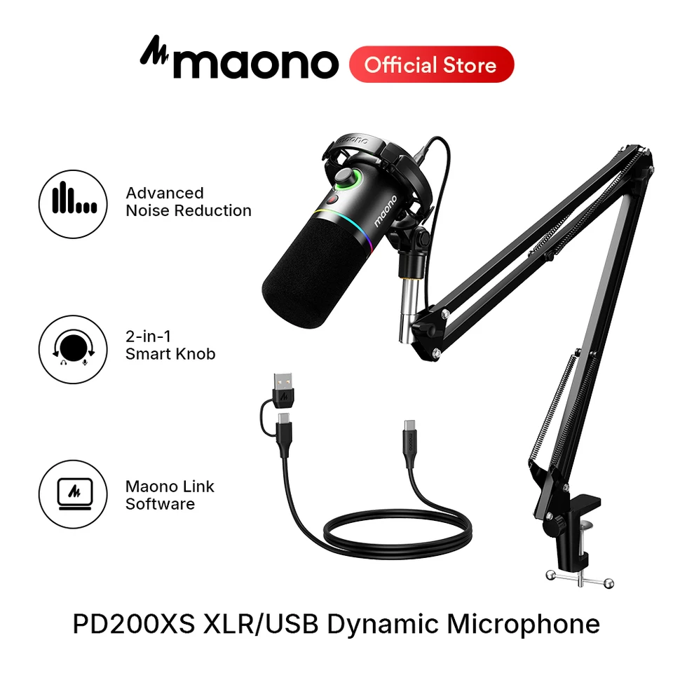 MAONO XLR/USB ゲーミングマイク Amazon.com: MAONO USB/XLR Podcasting Microphone for PC, Gaming