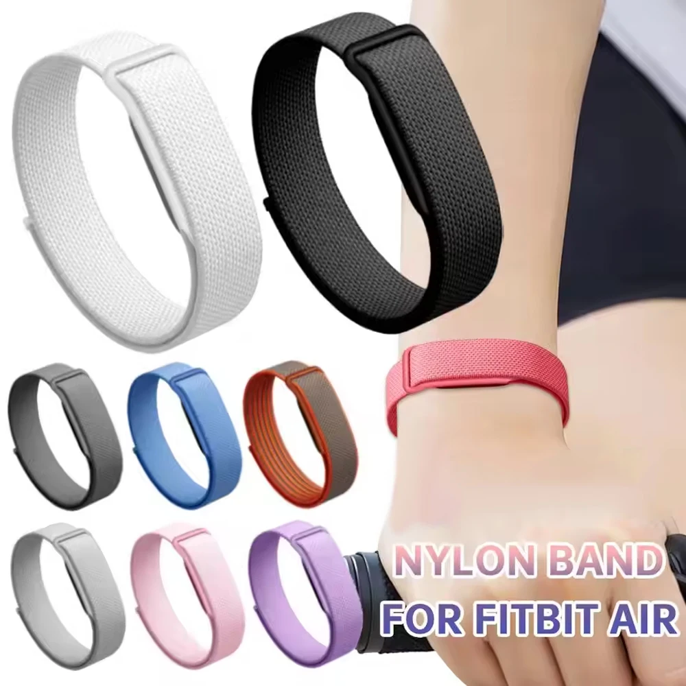 Nylon-Ersatzband für Google Fitbit Air Armband, geflochtenes Uhrenarmband, verstellbares, atmungsaktives, schweißfestes Sportarmband
