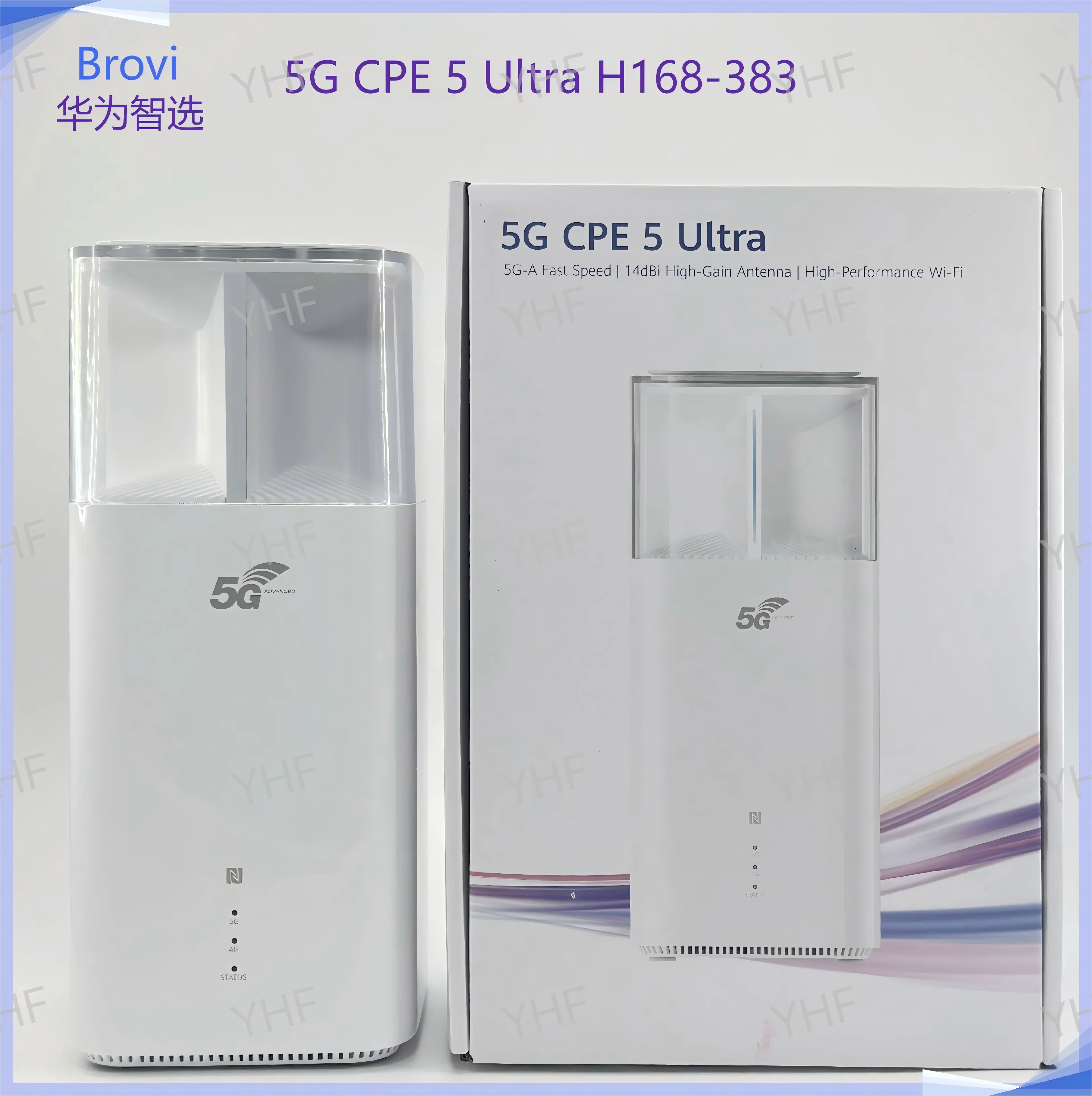 العلامة التجارية الجديدة 5G CPE Ultra6 H168-383 D:11.7G U: 2.5G WIFI7 هوائي عالي الكسب 14dBI WAN:5GE