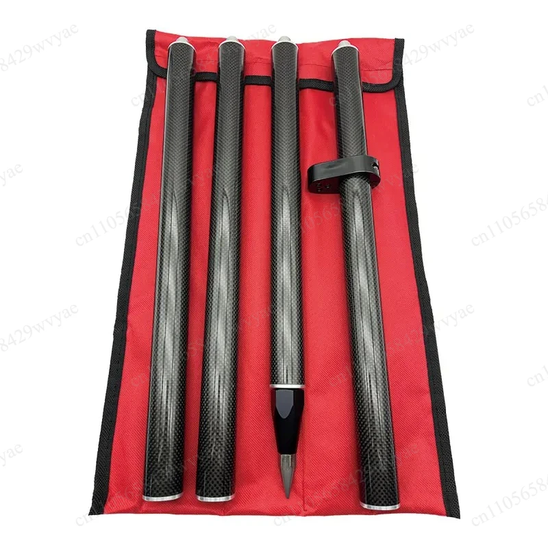 4-Section 1.8m Carbon Fiber Survey Rod, 5/8