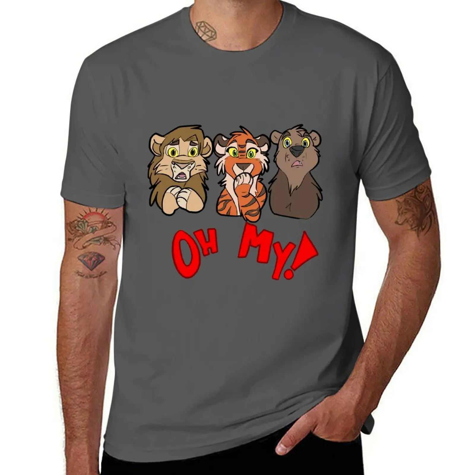 

Lions and Tigers and Bears, Oh My! T-Shirt mens graphic t shirts cotton t shirt man t shirt man designer T-Shirt