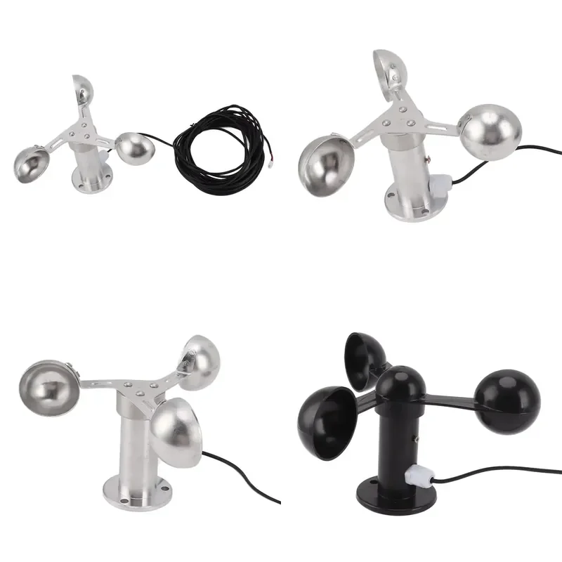 Anemometers Wind Speed Monitoring Sensor 3 Cups Wind Speed Sensor Anemometer 0 -3.8V Wind Speed Detector Customize China