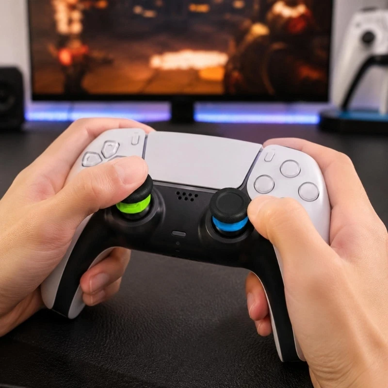 Hall-Effect Thumbstick Replacement Components with Selectable Resistance for P4 or Firmer Control Feel, Contactless F19E