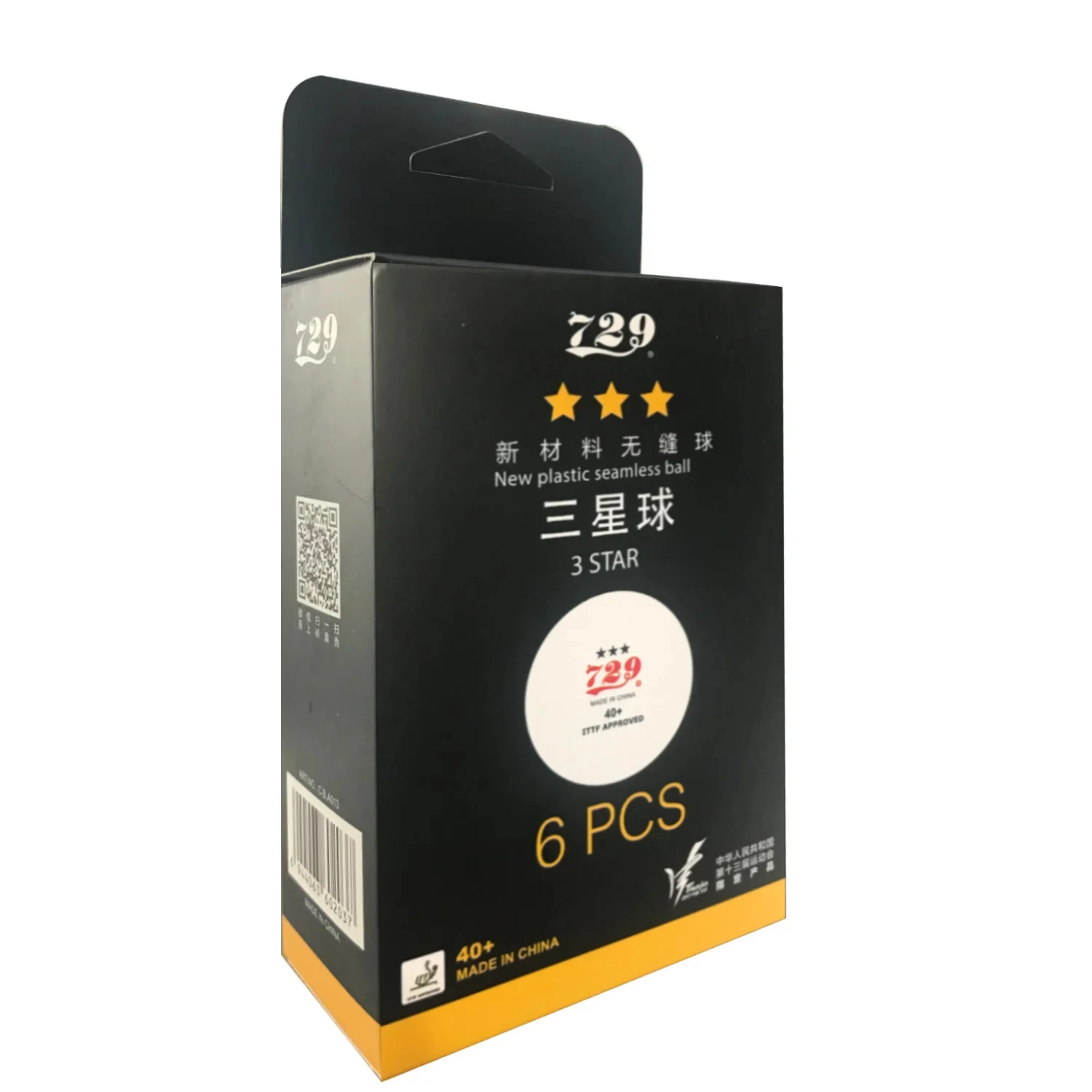729 Friendship 3-Star Seamless 40+ Plastic Table Tennis Balls New Material ITTF APPROVED Poly Ping Pong Balls for National Games